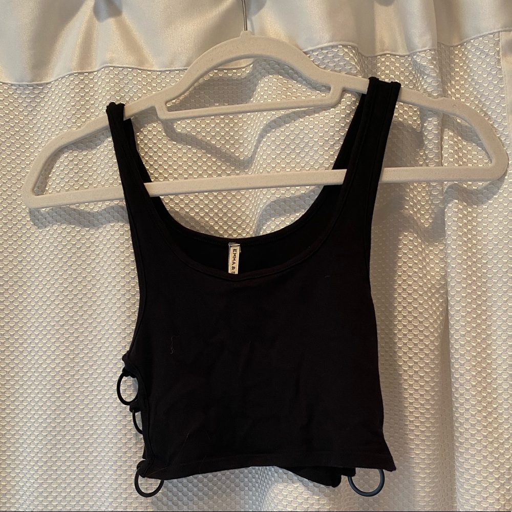 Black crop top